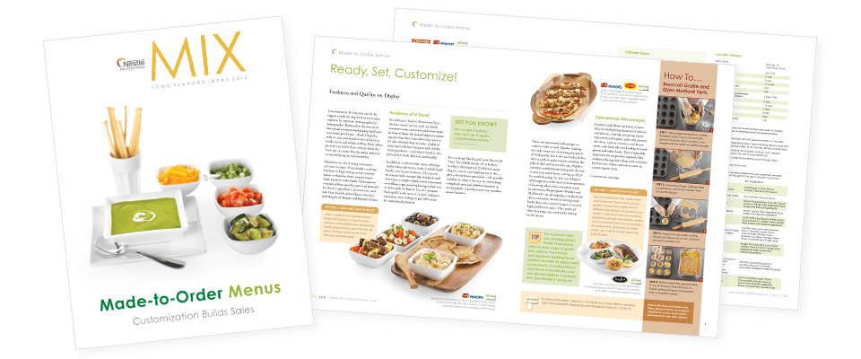 Made To Order Menus Mix Magazine Cover and Interior