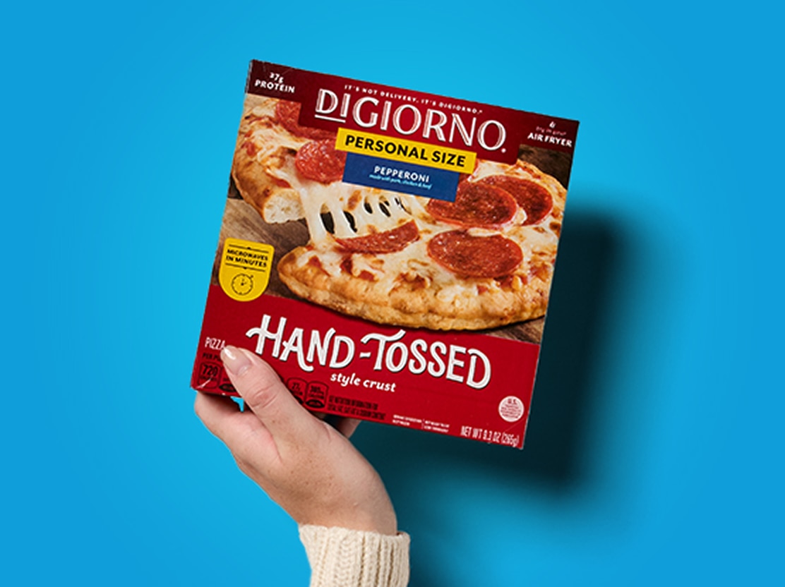 Hand holding DiGiorno