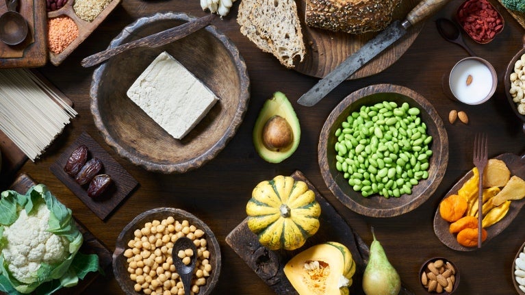 table full of vegetables