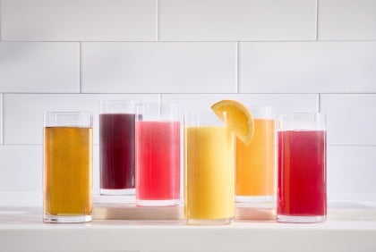 selection of vitality juice  blends