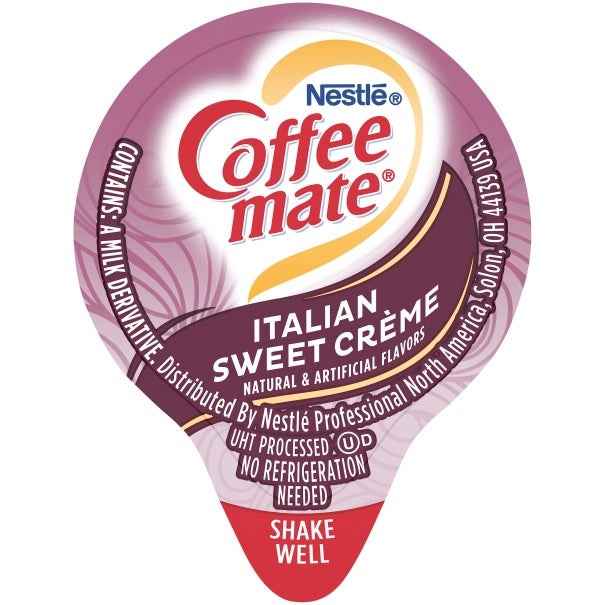 Coffee mate Italian Sweet Creme Liquid Creamer Singles 0.375 Fl Oz Pack of 180