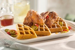 Hot Honey Apple Cider Chicken & Waffles