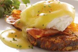 Eggs Benedict made with Chef-mate Corned Beef Hash